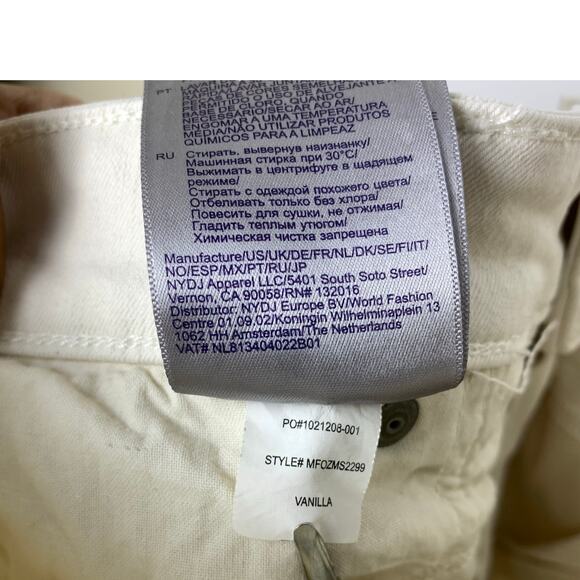 NYDJ Marilyn White Straight Leg Jeans Womens Size 14 High Rise - Picture 6 of 7